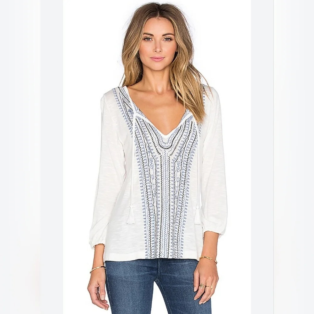 Silver Spring Boho Top in Milk
